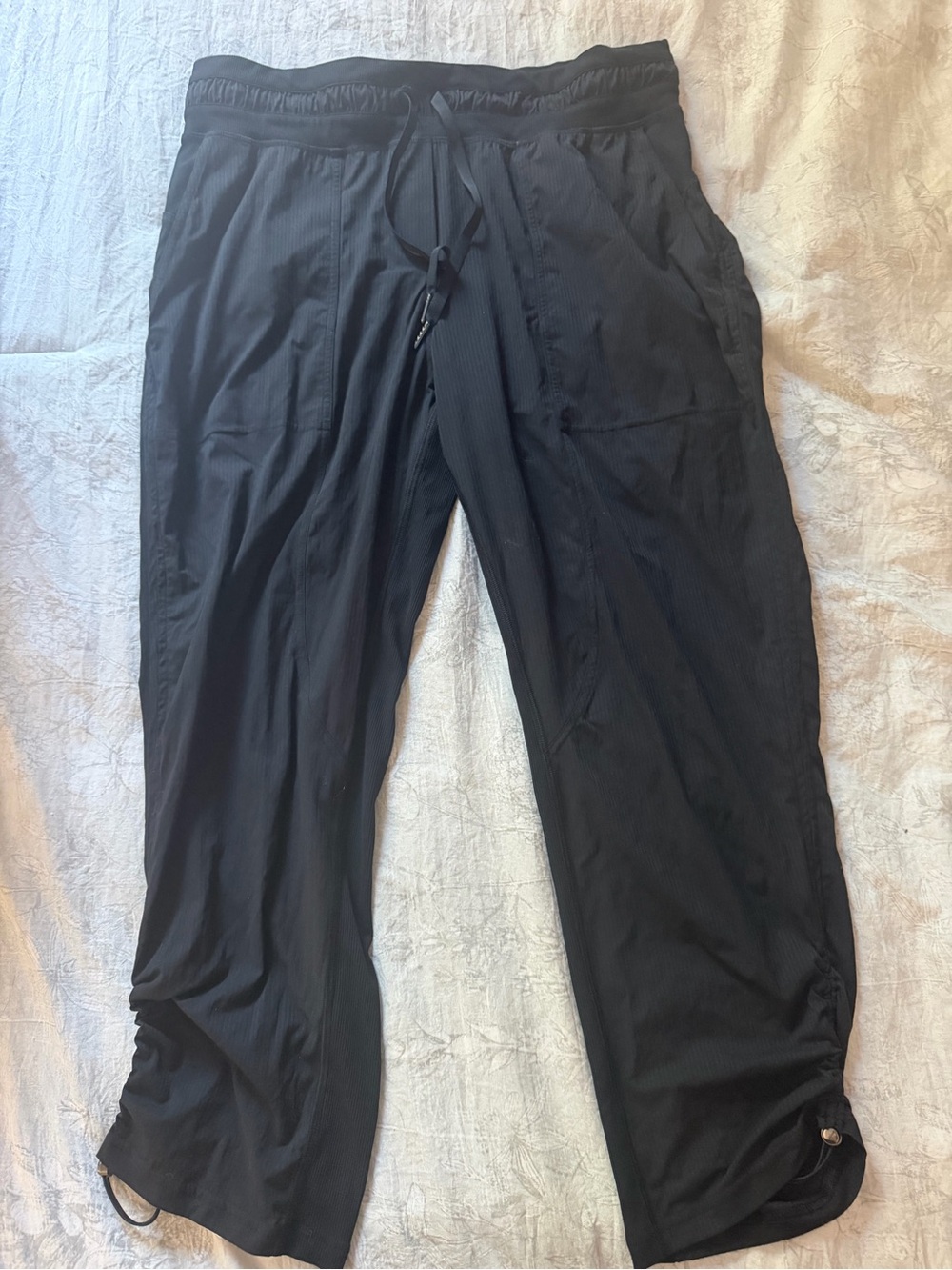 lululemon athletica Black Drawcord Crop Pants